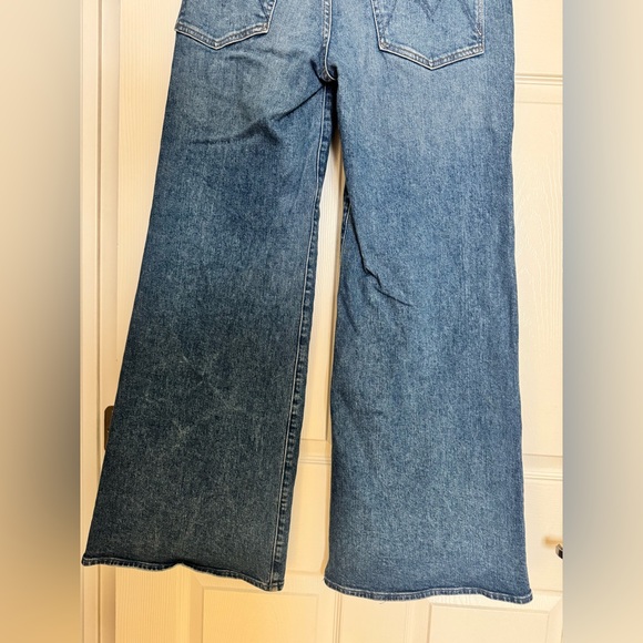 MOTHER Wide-Leg Jeans in Denim Blue - Picture 9 of 14
